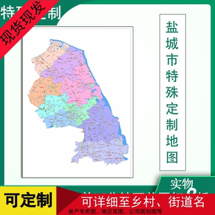 盐城市地图可特殊定制江苏省JPG格式电子版高清色彩图片年卫星