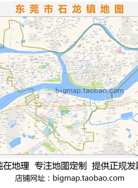 东莞市石龙镇地图2025路线定制城市交通卫星影像区域划分贴图