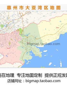 惠州市大亚湾区地图行政区划路线定制2025城市交通区域划分贴图