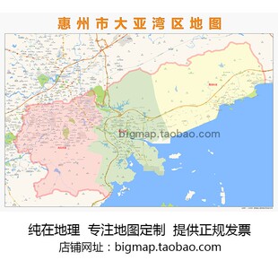惠州市大亚湾区地图行政区划路线定制2025城市交通区域划分贴图