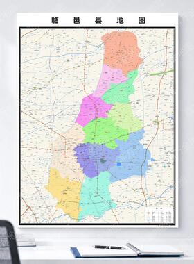 今年新德州市临邑县地图1.1米行政交通线路分布防水贴图定制城区