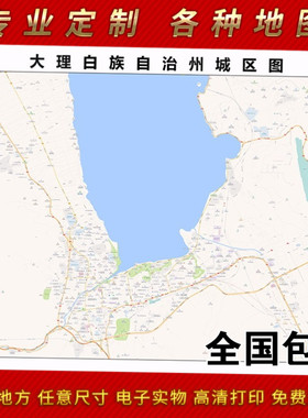 2025年大理州地图贴图 办公室街道 墙壁装饰画定制地图街道