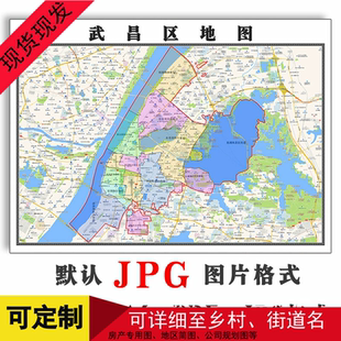 武昌区地图可定制湖北省武汉市JPG格式简约高清色彩图片年街道