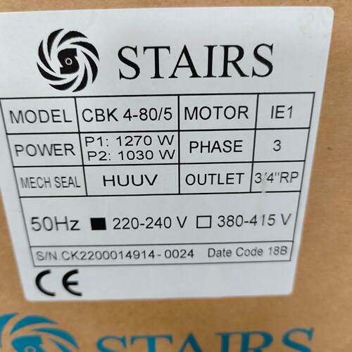 议价CBK 4-80/5 切削液冷却泵 STAIRS工业冷却水泵维修