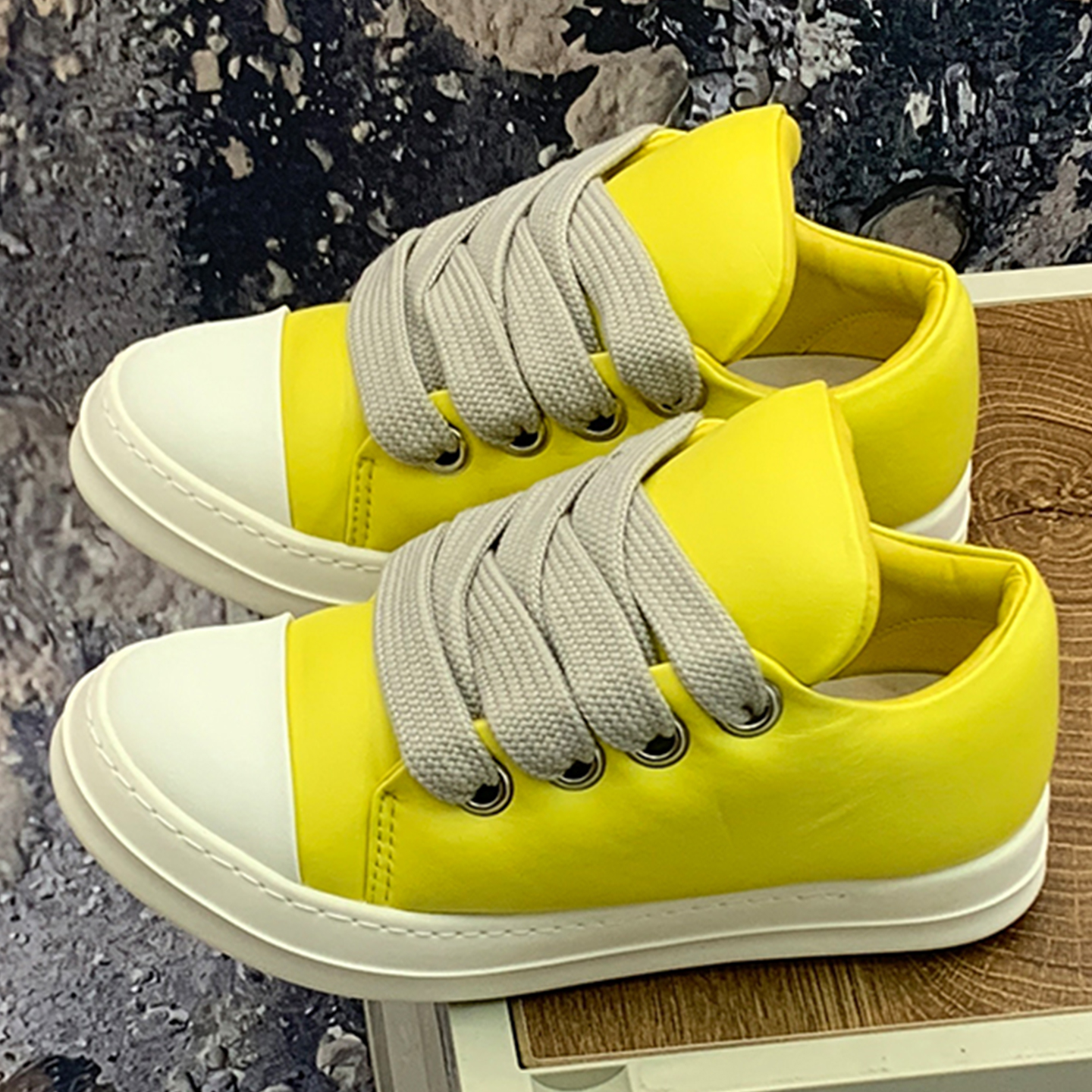 高街暗黑风男女情侣胖丁面包板鞋