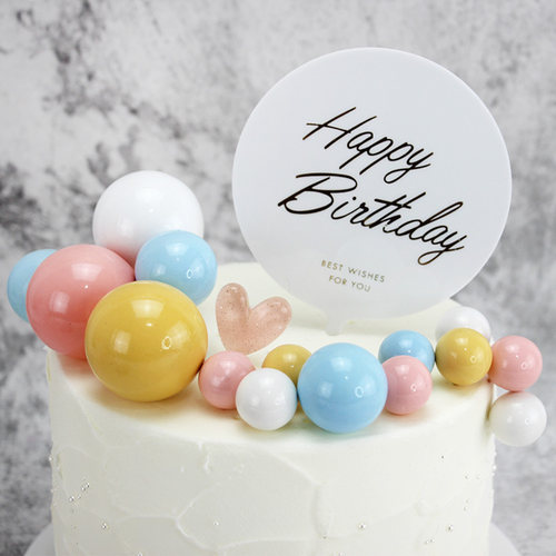 10只金球蛋糕装饰插件小清新风