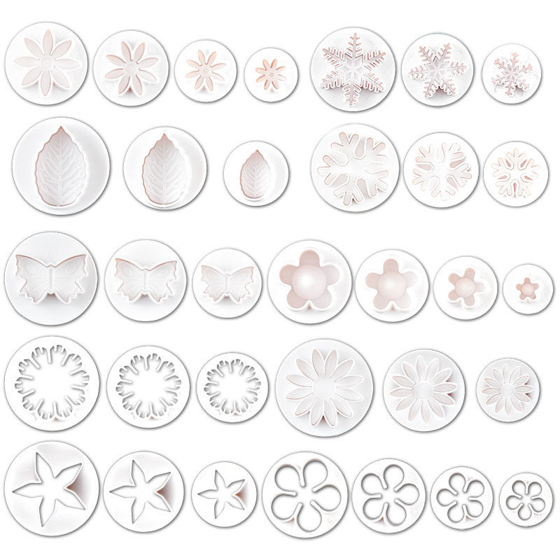 圣诞雪花小雏菊花朵蛋糕装饰摆件