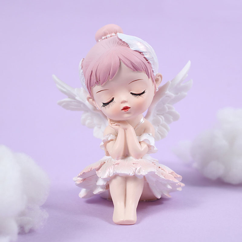 卡通粉色贝拉公主蛋糕装饰摆件芭蕾女孩白色蝴蝶女神生日甜品插件
