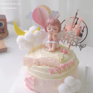 公主蛋糕装饰摆件女孩生日插件卡通可爱儿童网红装扮