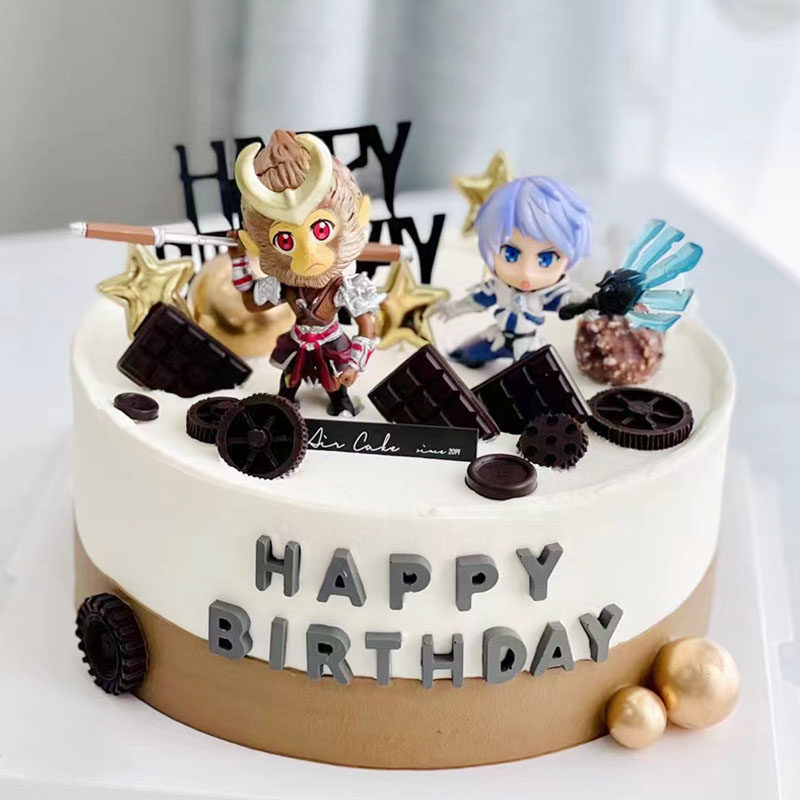 王者美猴王男孩生日蛋糕装饰摆件