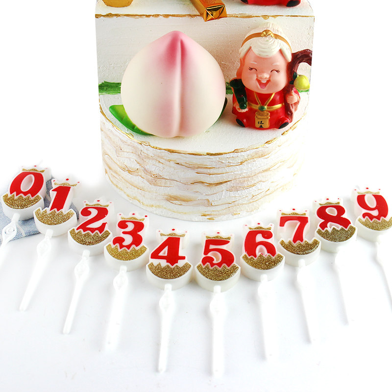 祝寿生日数字蜡烛大号红色