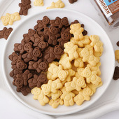 网红复古爱心小熊饼干蛋糕装 饰摆件情人节粉色樱花奥利奥生日配件