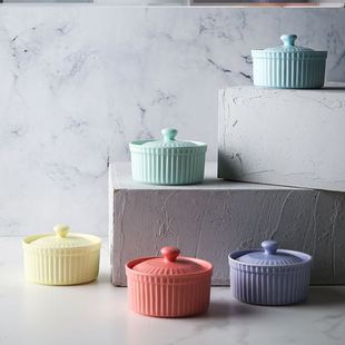 迷你带盖小酱碗有盖子的陶瓷碗蒸蛋盅咸菜酱料碗调味小碗蘸料碗碟