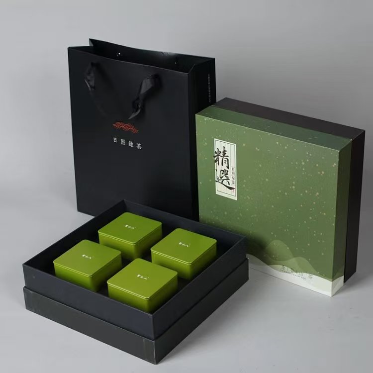 圣谷山新精选200g 日照绿茶 春茶礼盒4罐装山东特产 节日馈赠礼茶