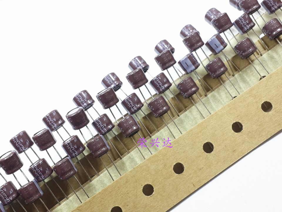 100个 原装韩国三莹 长寿命音频 电解电容 25V33UF 33UF25V 6*6
