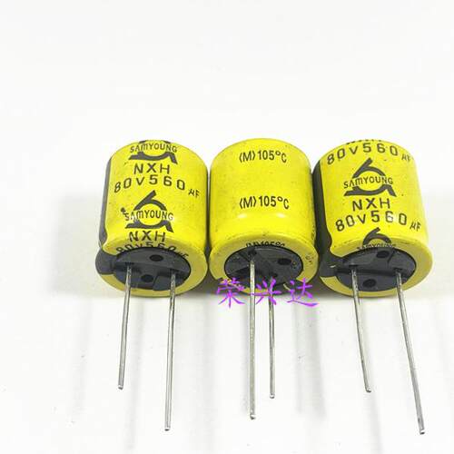 原装韩国三莹 NXH黄袍长寿命 电解电容 80V560UF 560UF80V 18*20