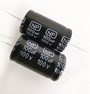 100V 100UF 100V 高中音分频 无极NP 轴向卧式 电解电容 18*33