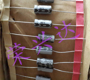 全新原装台产 胆机阴极 轴向卧式 电解电容 25V22UF 22UF25V 6*13