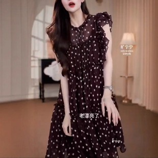 轻奢高级感气质波点小香风短裙女显瘦遮肉减龄优雅连衣裙 高端时尚