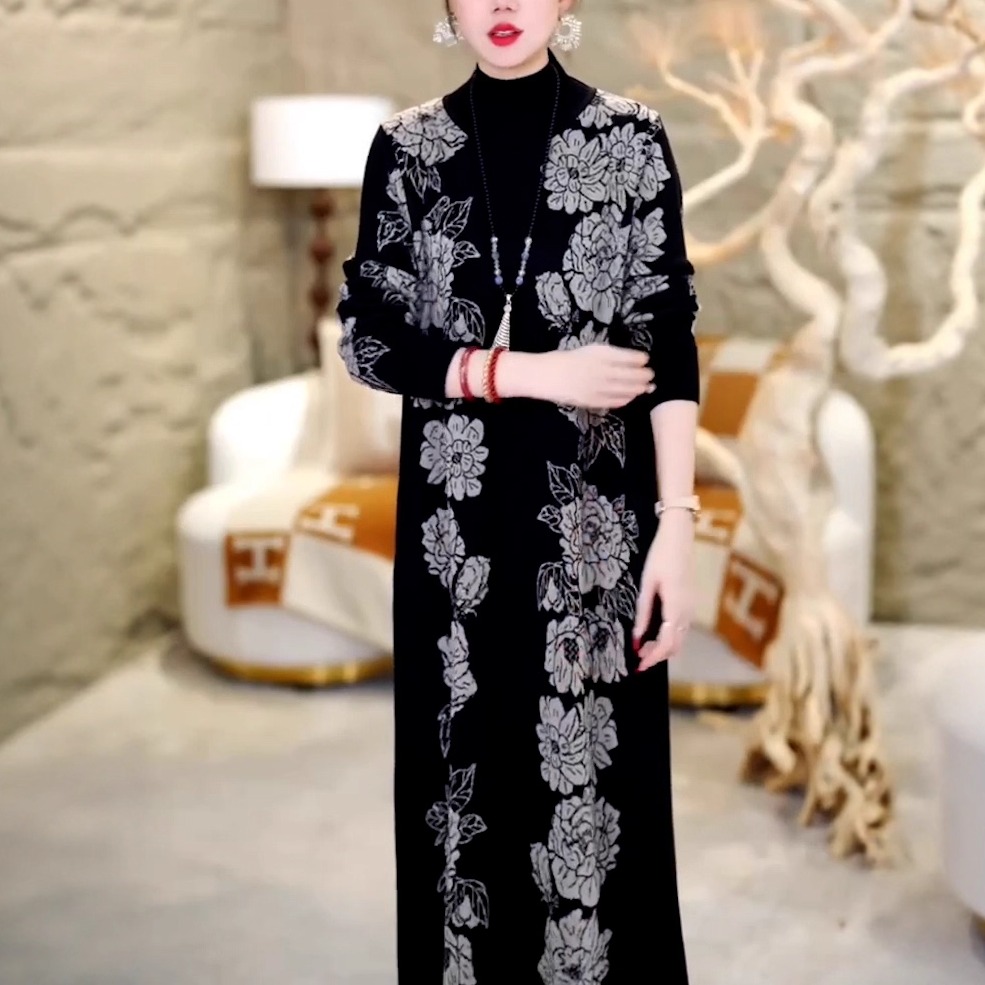 时尚轻奢高级感重工提花针织裙女