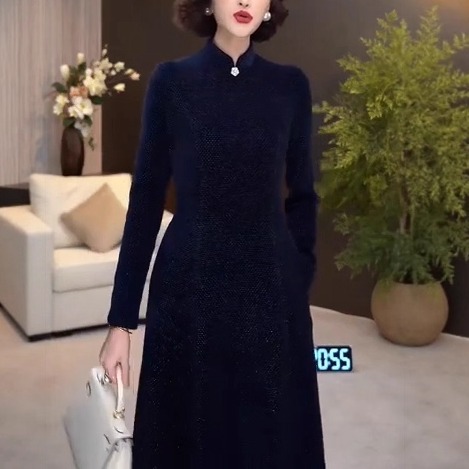 高端中式国风复古改良旗袍连衣裙