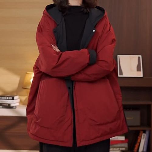 高端双面穿夹棉加厚羽绒棉服外套