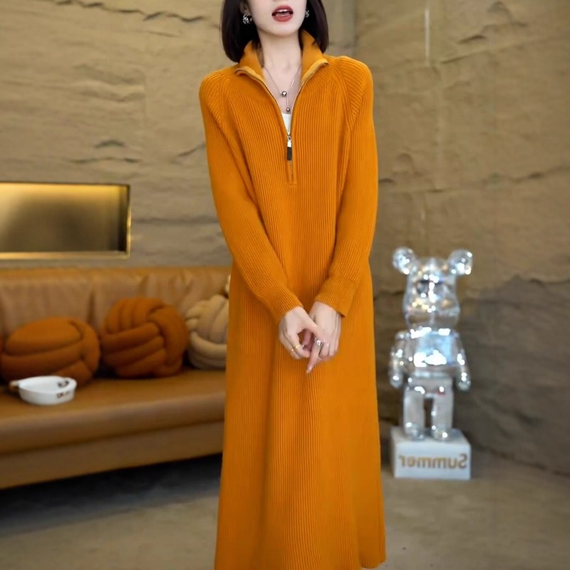 高端时尚轻奢高级感针织气质长裙