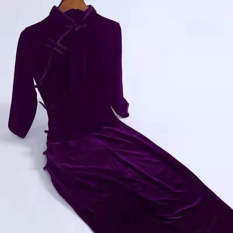 高端轻奢中式国风复古改良旗袍裙