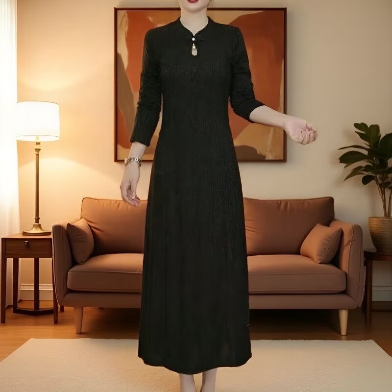 国风复古重工提花改良旗袍连衣裙
