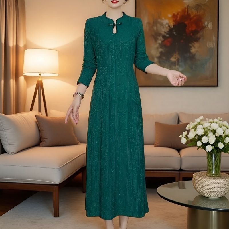 国风复古重工提花改良旗袍连衣裙