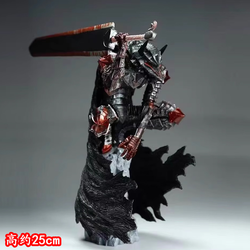 剑风传奇动漫周边机箱摆件狂战士血色格斯战损染血版雕像手办模型