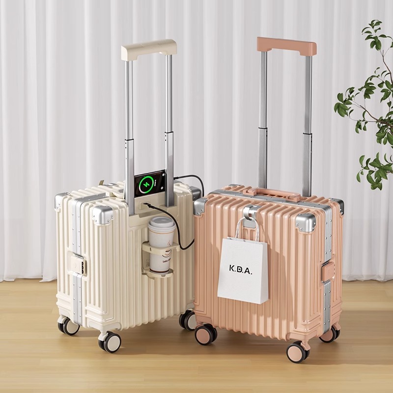 日本18寸铝框登机箱万向轮多功能行李箱轻便登机箱密码箱 拉杆箱