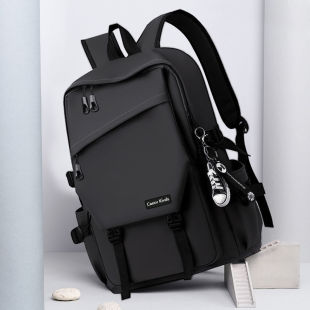 书包男大学生ins潮牌 简约百搭旅行电脑包 校园背包男双肩包女韩版