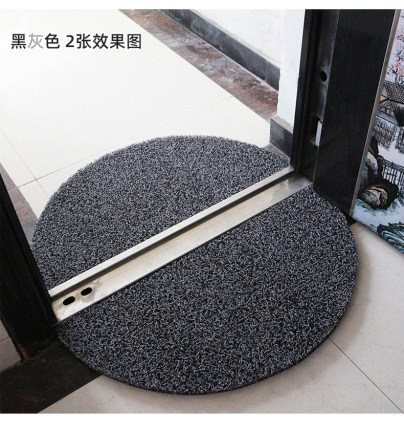 进门半圆入户门地垫加厚垫子玄关地毯家用门口丝圈门垫室外防滑垫