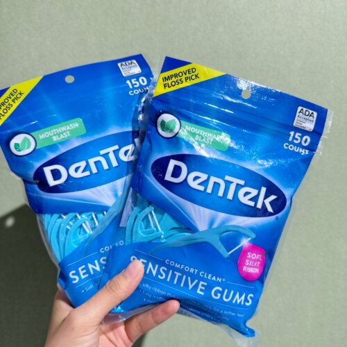 DenTek德泰克牙线棒扁线薄荷超细滑牙线剔牙签舒适餐后清洁老版