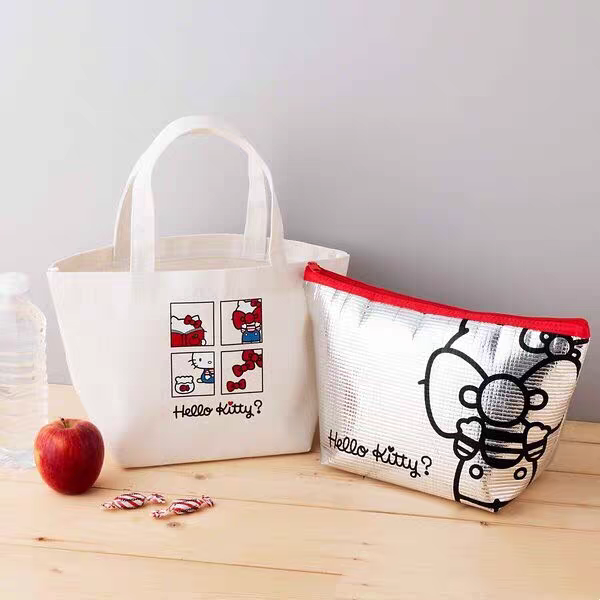 日单杂志附录款可爱卡通HelloKitty帆布手提包收纳包便当包,收纳整理,便当包,淘宝优惠券,粉丝福利购,淘宝优惠卷