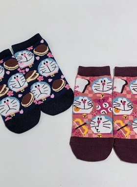 日单 可爱卡通机器猫多啦a梦 成人袜子短袜