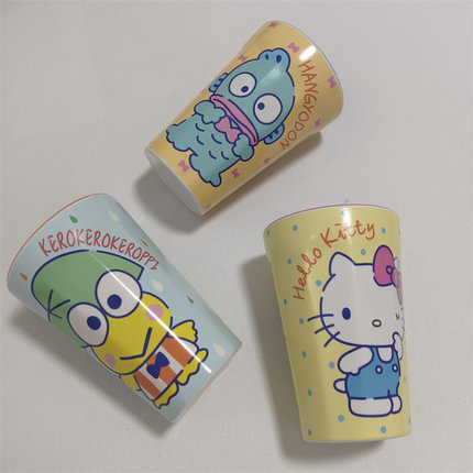 日单 可爱卡通丑鱼大眼蛙HelloKitty 密胺树脂杯子 洗漱杯 牛奶杯