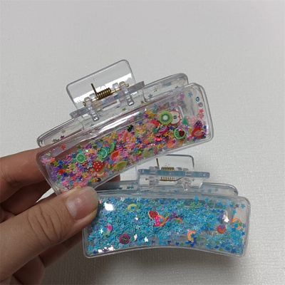 发夹亚克力甜美闪闪亮流沙