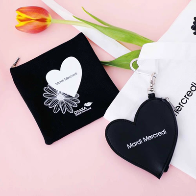 日单杂志附录款Mardi Mercredi 2件套挂饰包 小物件收纳包 零钱包