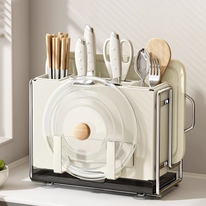 多功能厨房不锈钢筷笼一体刀架