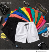 短裤 速干休闲薄款 男士 夏季 纯色欧美宽松大码 沙滩裤 运动加大五分裤