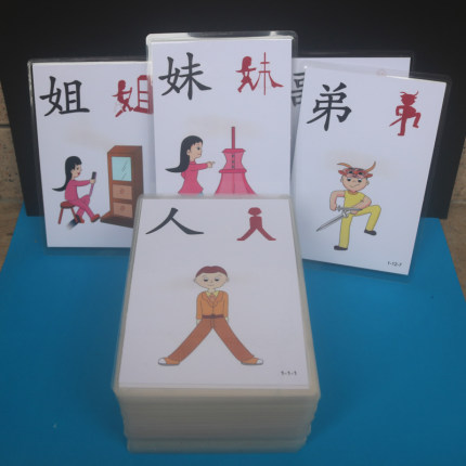 右脑识字卡片幼儿园宝宝启蒙早教学前象形有图认字卡汉字闪卡亲子