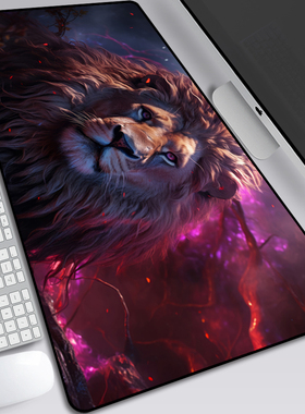 African Lion狮子鼠标垫Panthera leo狻猊男生家用办公宿舍键盘垫