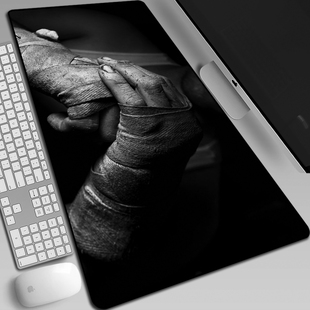 摔跤拳击鼠标垫超大办公电脑键盘垫锁边卡通女学生家用写字书桌垫