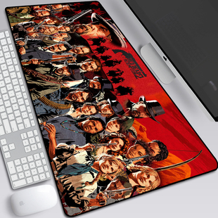 Red Dead redemption2荒野大镖客2鼠标垫大表哥中文地图秘籍桌垫
