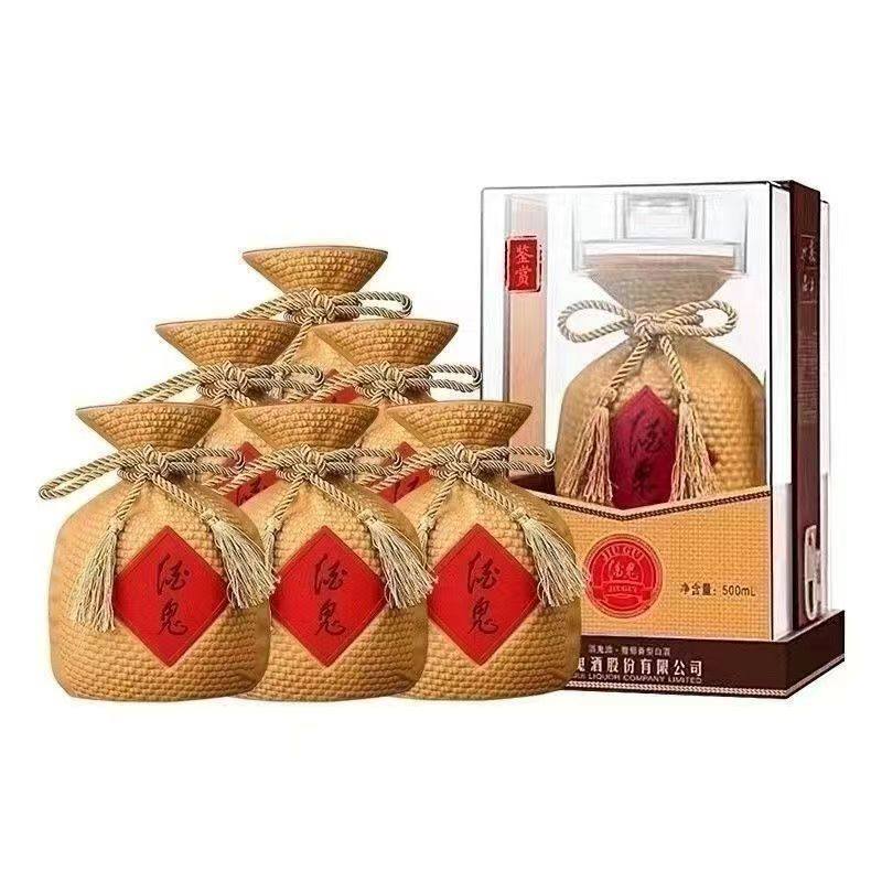 酒鬼酒鉴赏52度透明装馥郁香型白酒500mlx6瓶整箱礼盒装商务