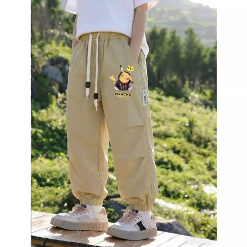 男童裤子夏季薄款2026新款儿童速干冰丝长裤中大童运动帅气防蚊裤