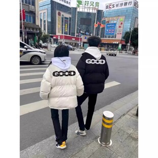 2025冬季国潮美式潮牌GOOD羽绒服秋冬男女宽松加厚面包服棉服情侣