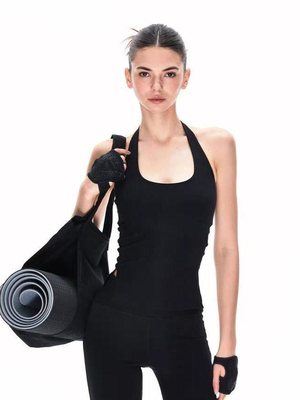 美式黑色带胸垫遮副乳吊带背心女夏夏季内搭打底外穿无袖上衣